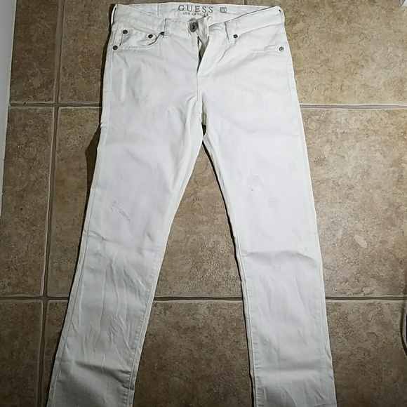 Guess white jeans mens Clearance